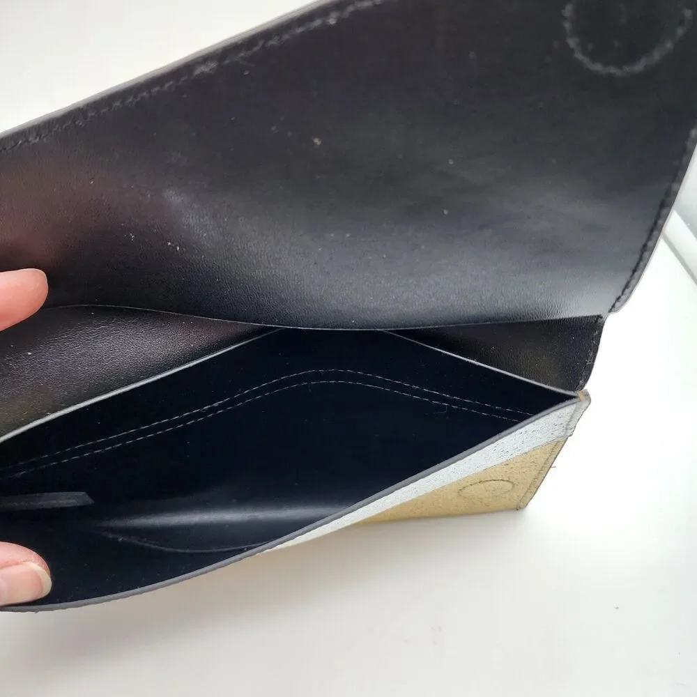 Clutch Evening Bag Gold Silver Magnet Closure 9x5